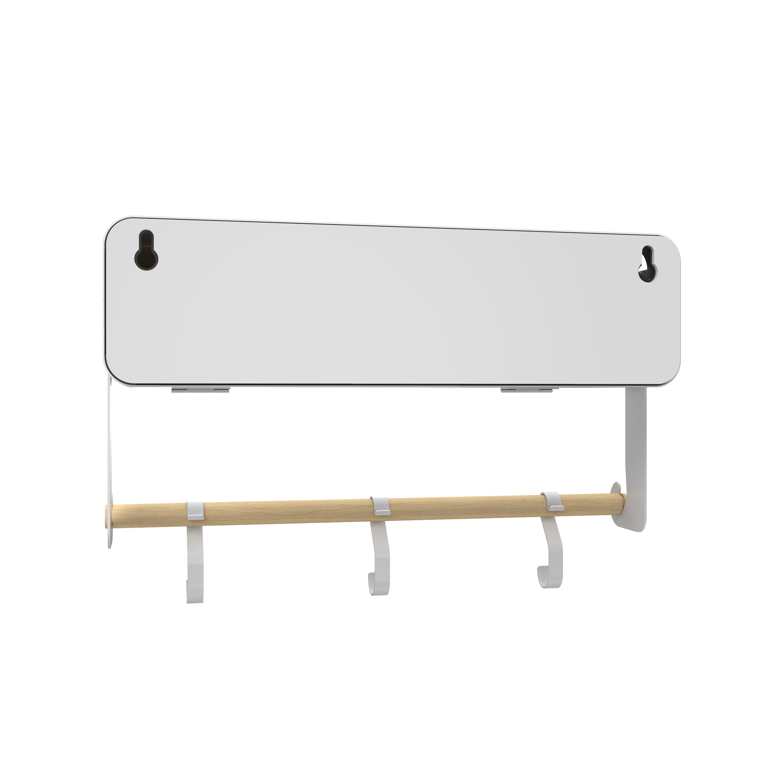 White Hanging / Magnetic Rack System-Shelf W/ Door