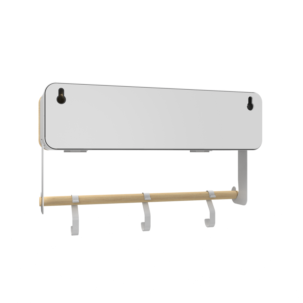 White Hanging / Magnetic Rack System-Shelf W/ Door