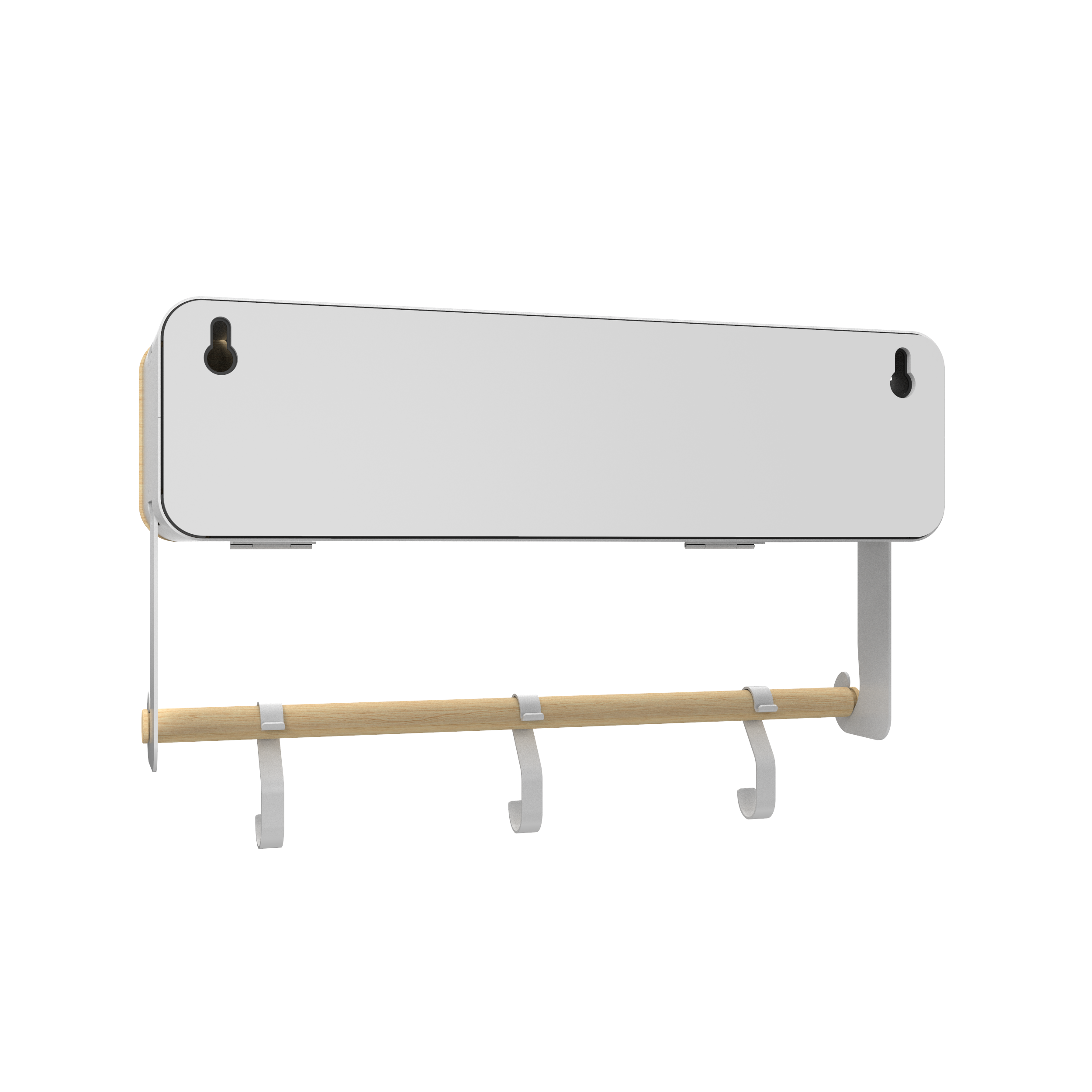 White Hanging / Magnetic Rack System-Shelf W/ Door