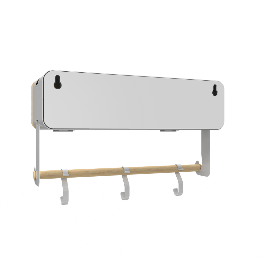 White Hanging / Magnetic Rack System-Shelf W/ Door