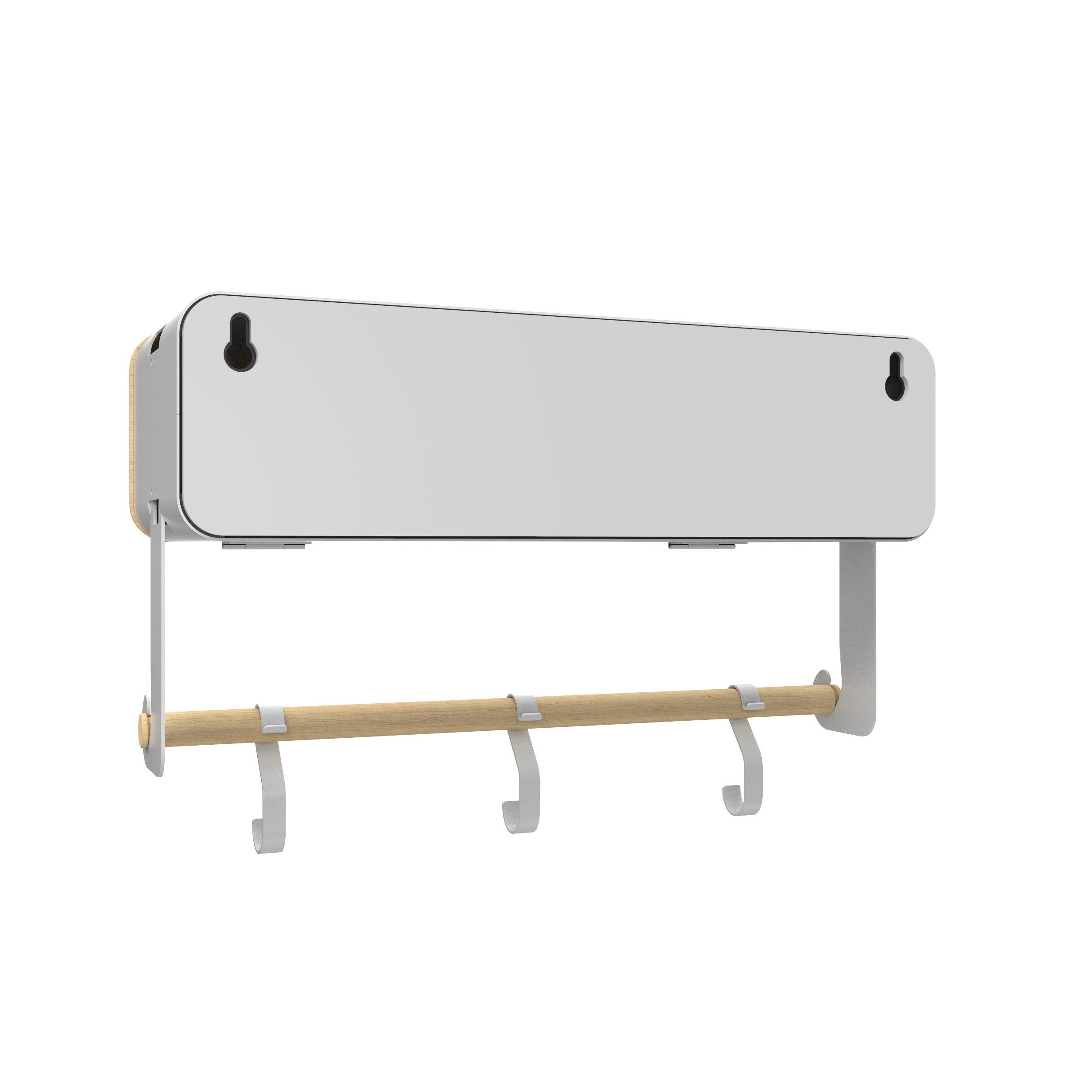 White Hanging / Magnetic Rack System-Shelf W/ Door