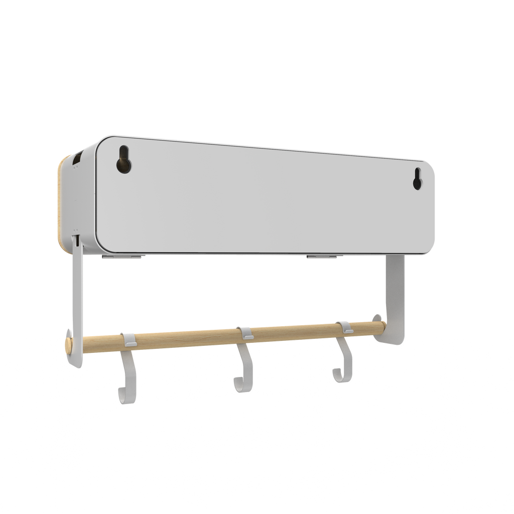 White Hanging / Magnetic Rack System-Shelf W/ Door