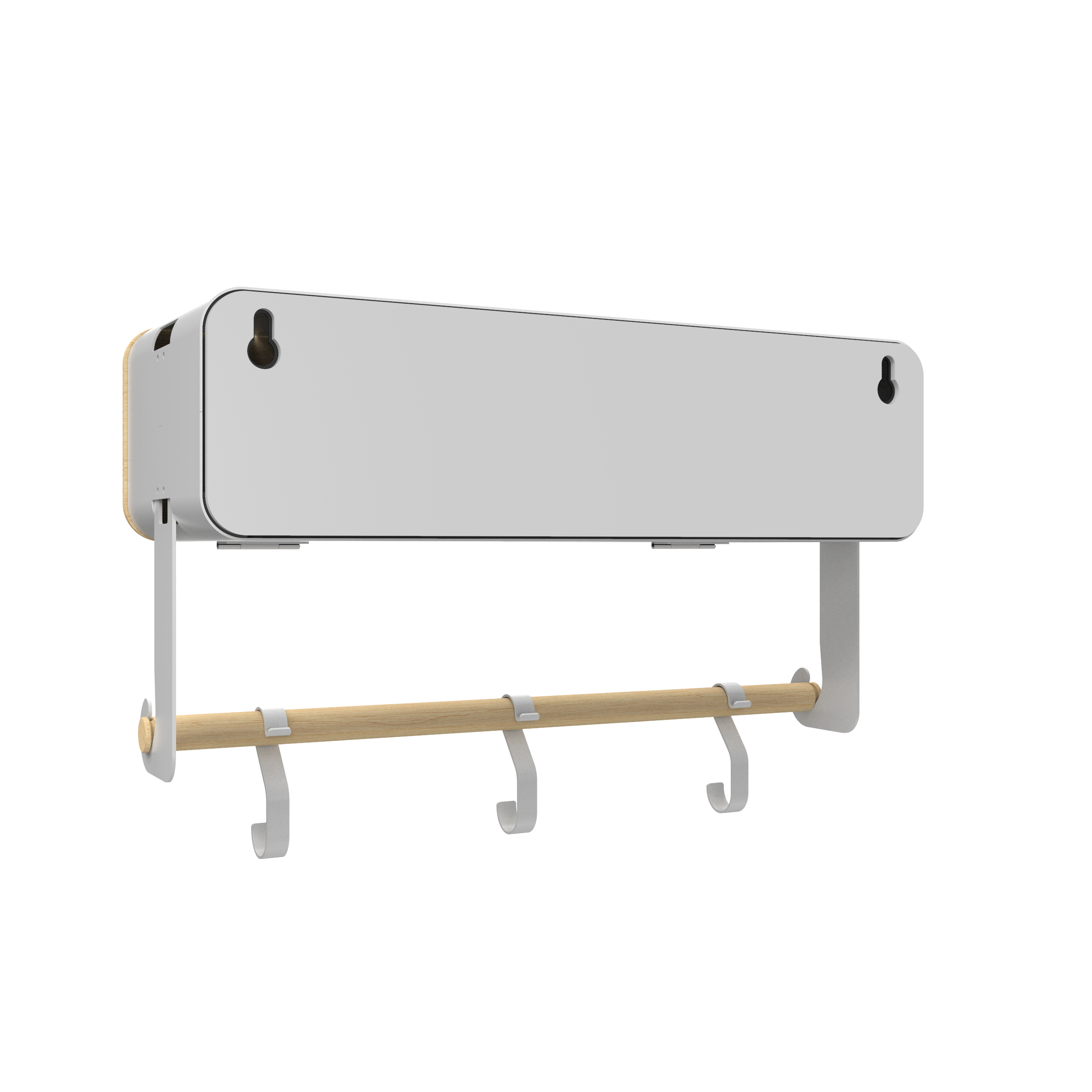 White Hanging / Magnetic Rack System-Shelf W/ Door