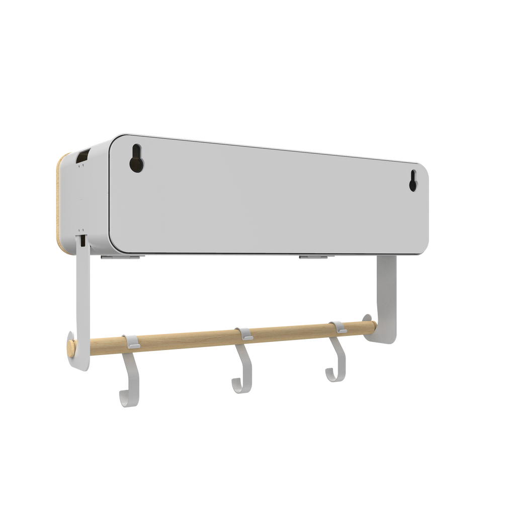 White Hanging / Magnetic Rack System-Shelf W/ Door