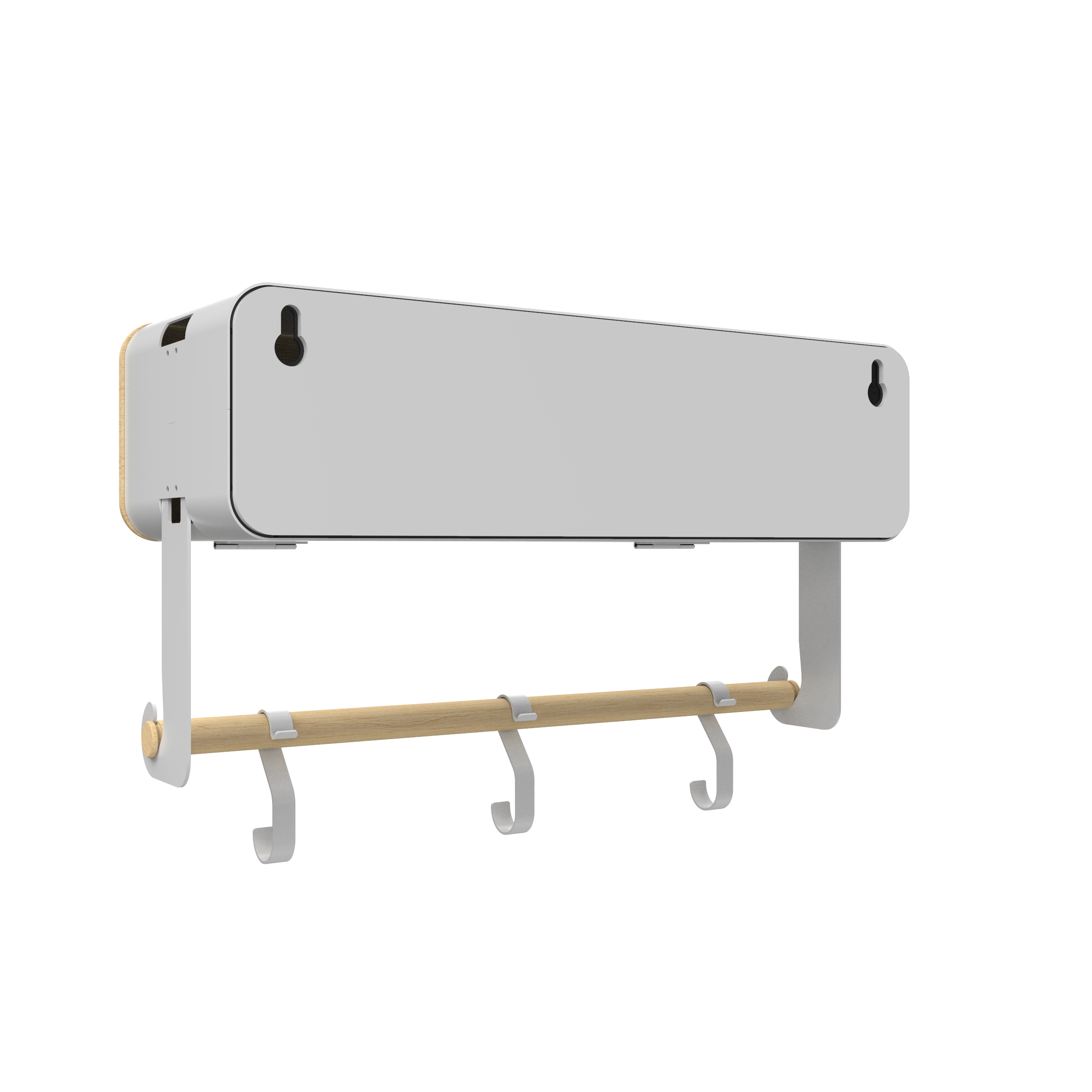 White Hanging / Magnetic Rack System-Shelf W/ Door