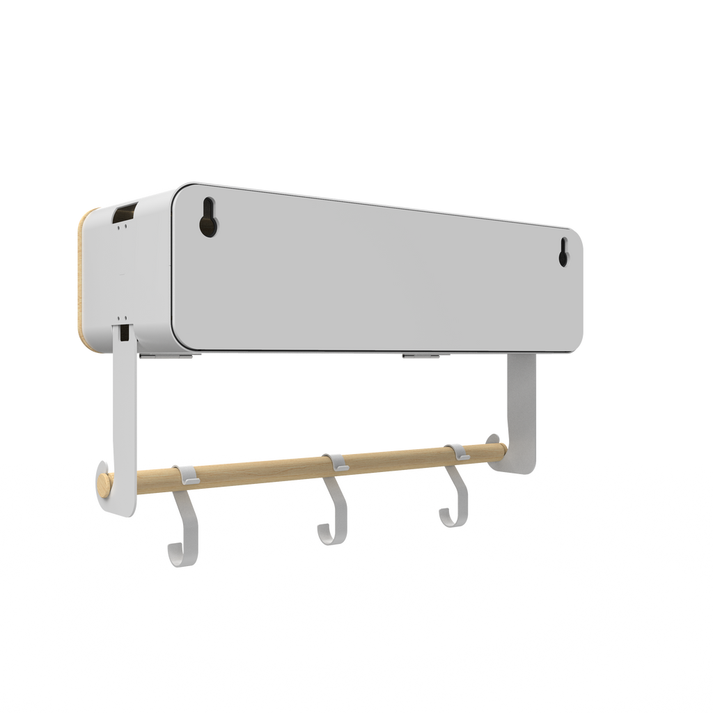 White Hanging / Magnetic Rack System-Shelf W/ Door