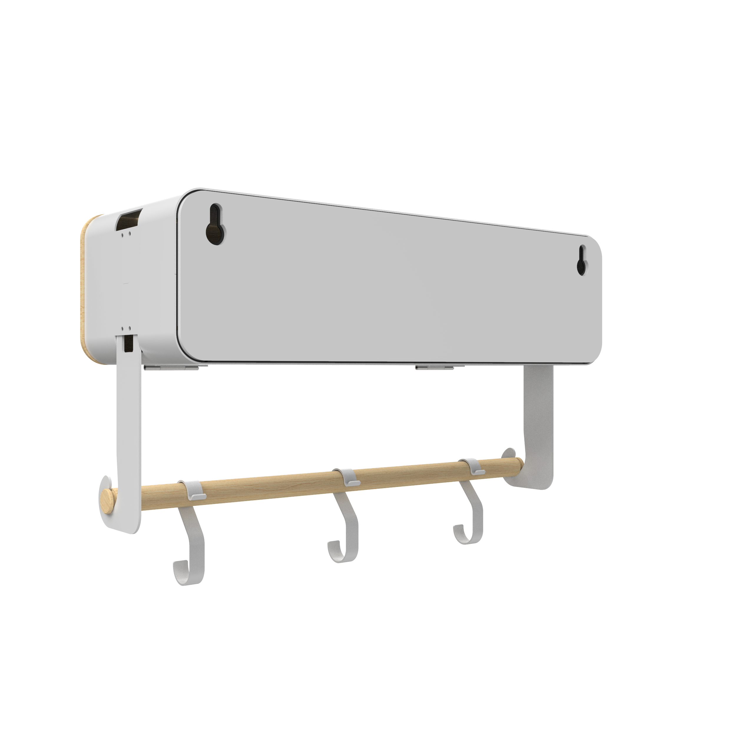 White Hanging / Magnetic Rack System-Shelf W/ Door