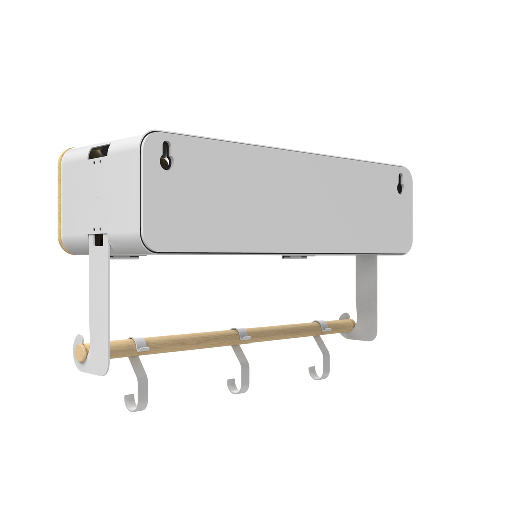 White Hanging / Magnetic Rack System-Shelf W/ Door