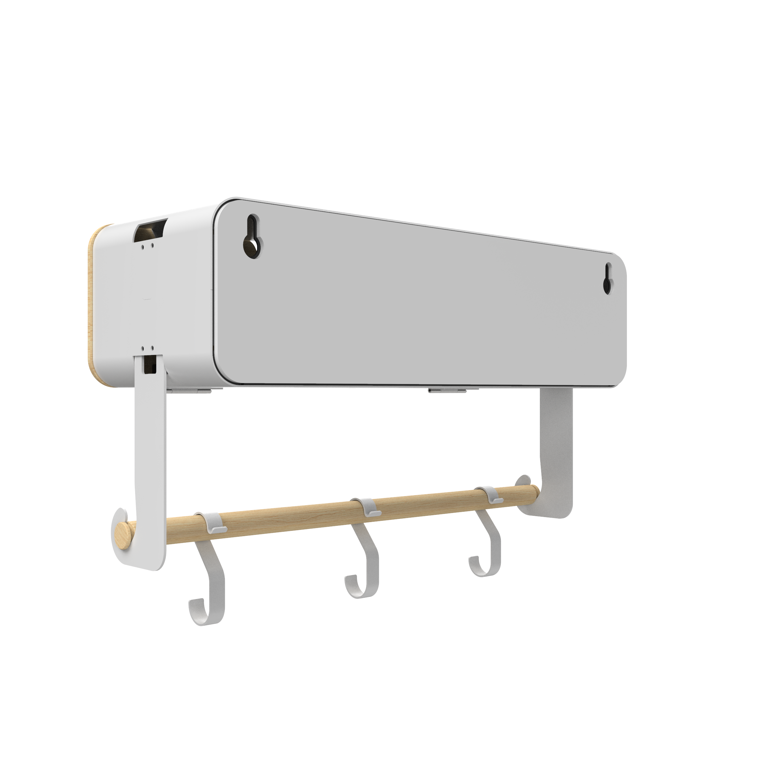 White Hanging / Magnetic Rack System-Shelf W/ Door