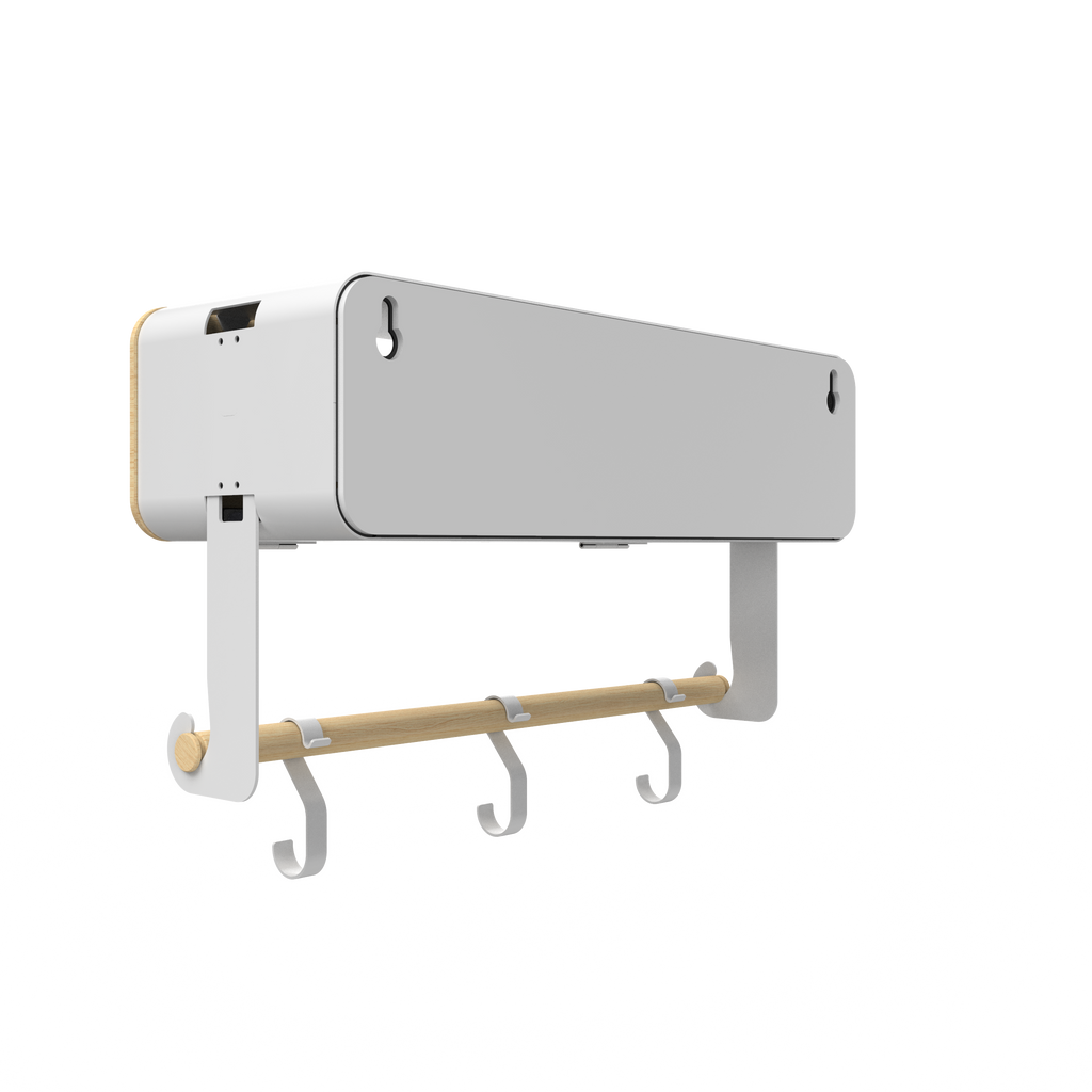 White Hanging / Magnetic Rack System-Shelf W/ Door