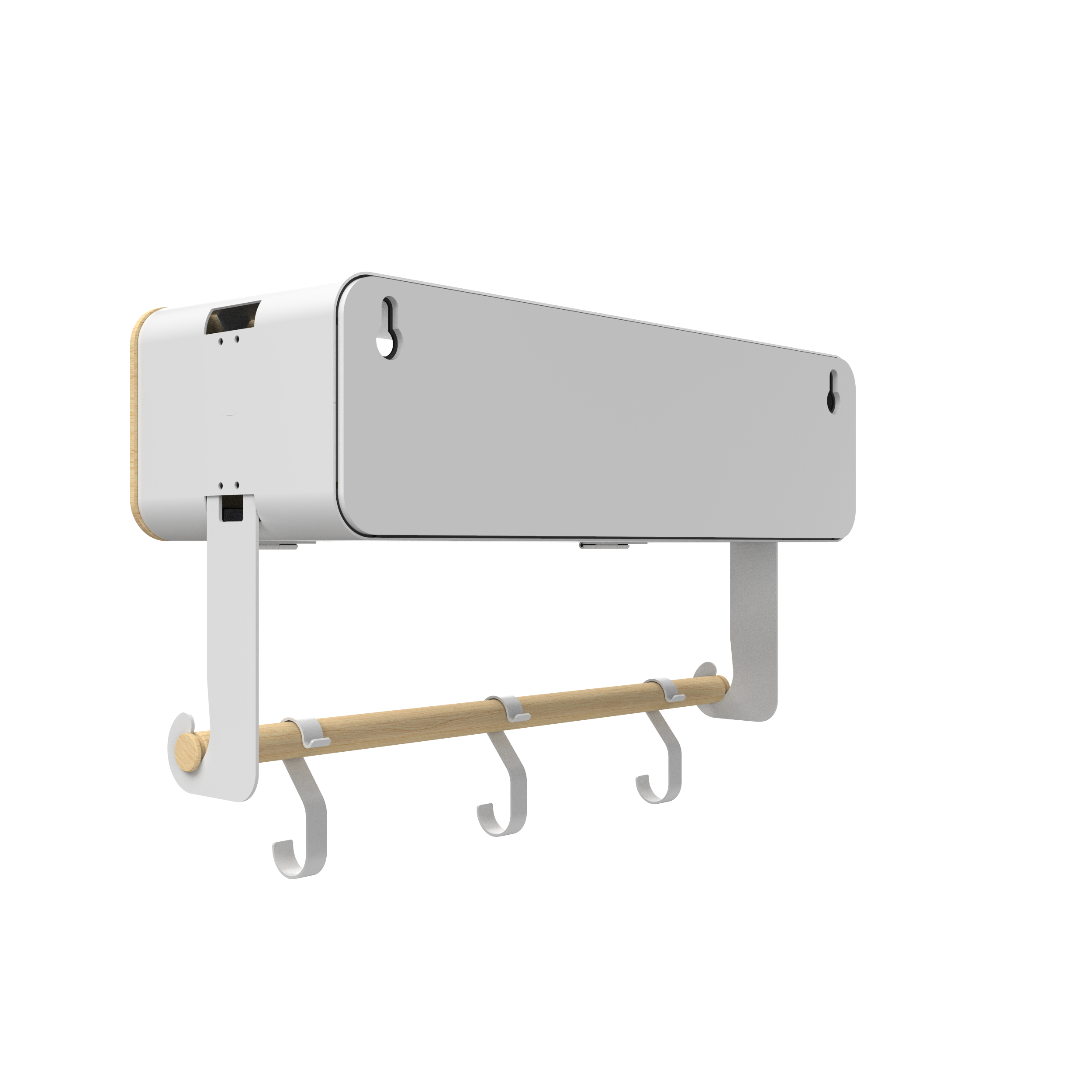 White Hanging / Magnetic Rack System-Shelf W/ Door