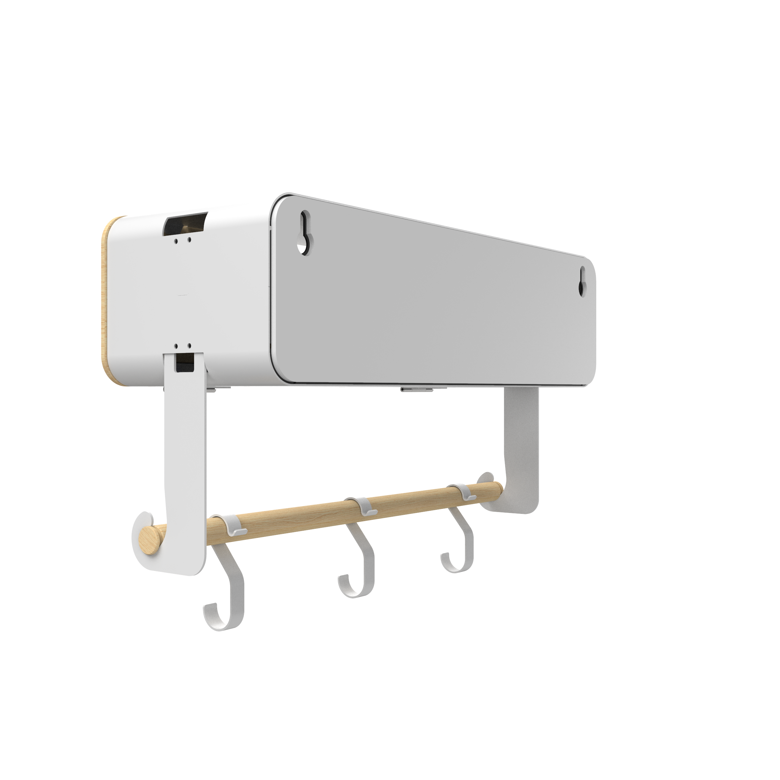 White Hanging / Magnetic Rack System-Shelf W/ Door