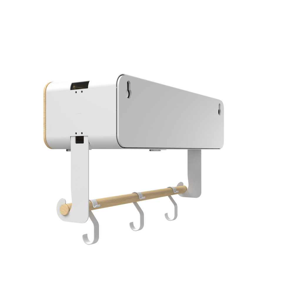 White Hanging / Magnetic Rack System-Shelf W/ Door