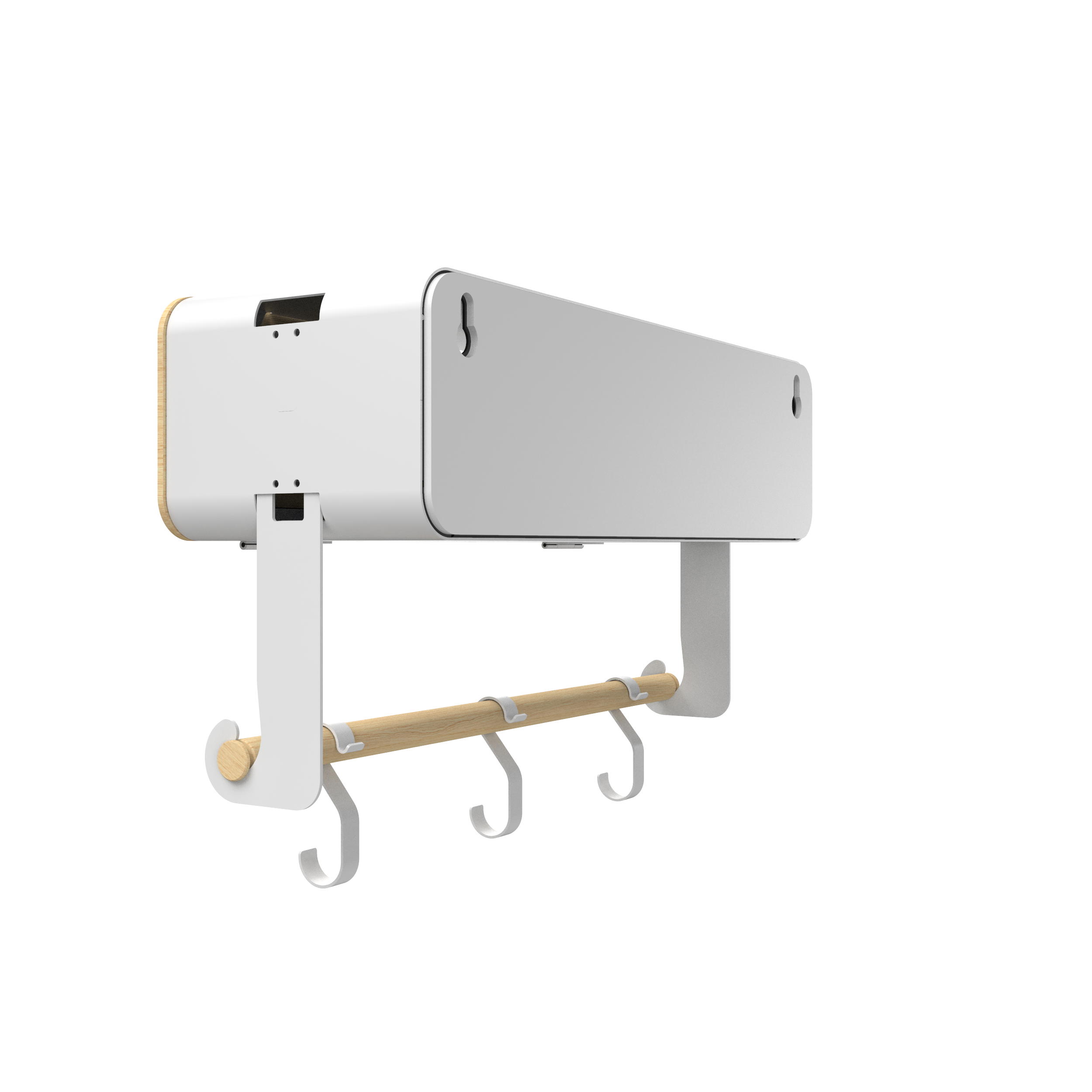 White Hanging / Magnetic Rack System-Shelf W/ Door