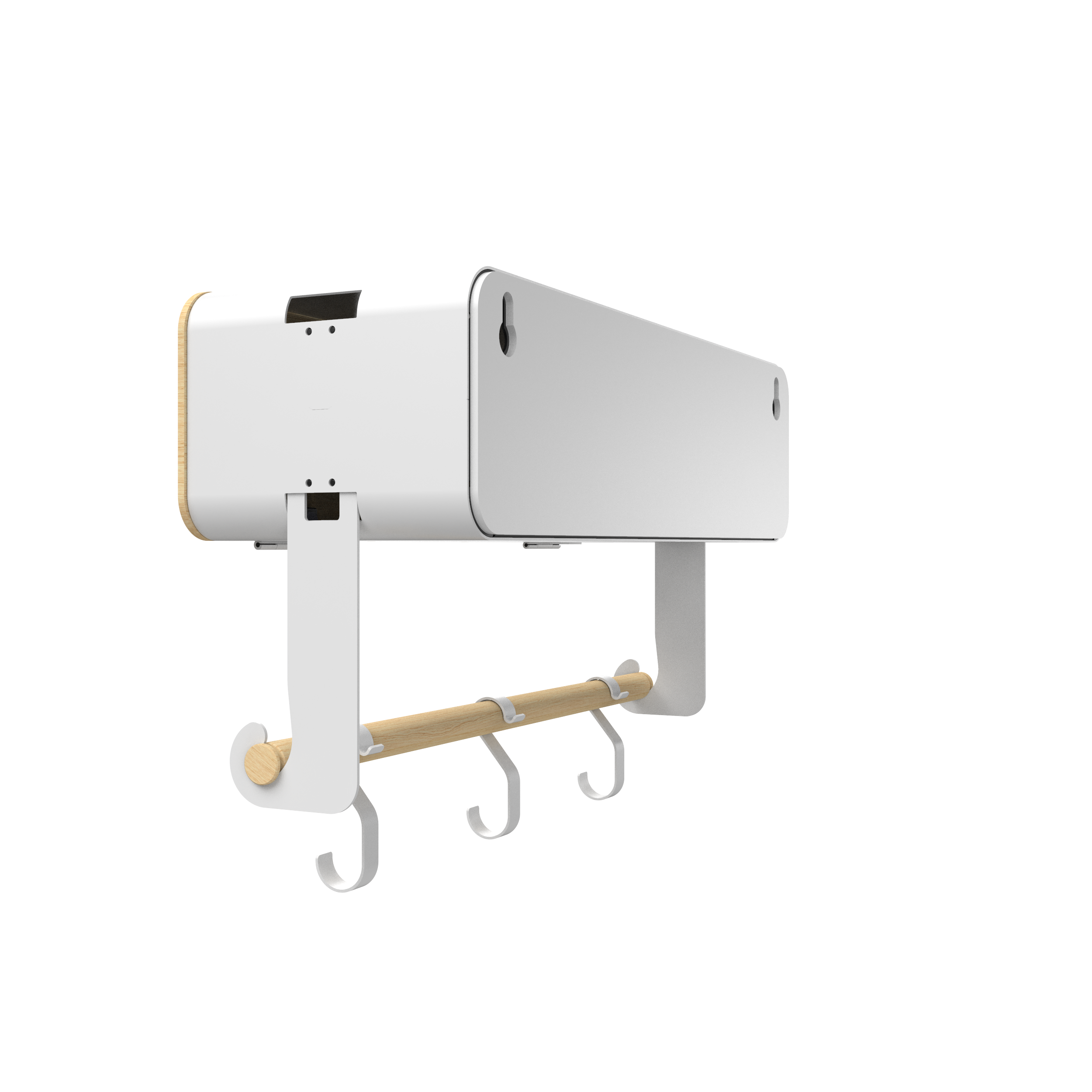 White Hanging / Magnetic Rack System-Shelf W/ Door