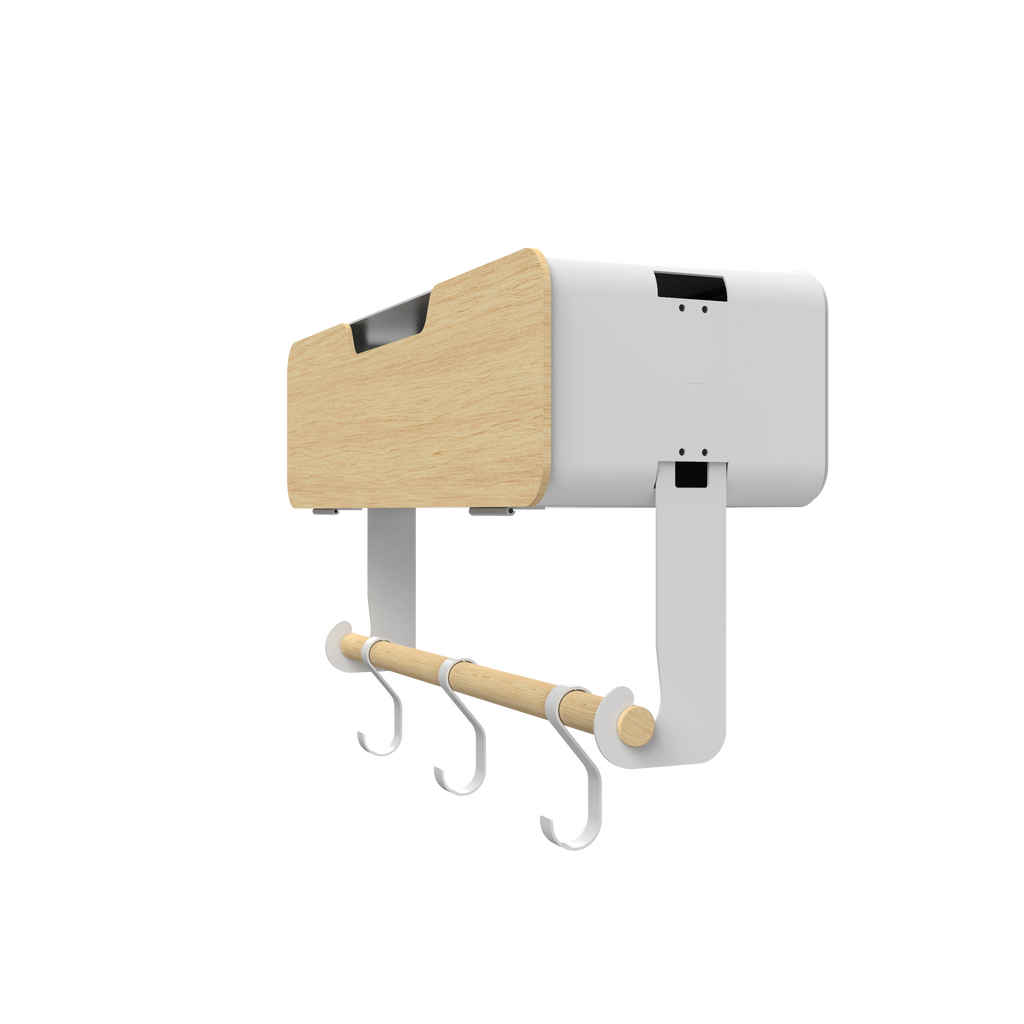 White Hanging / Magnetic Rack System-Shelf W/ Door