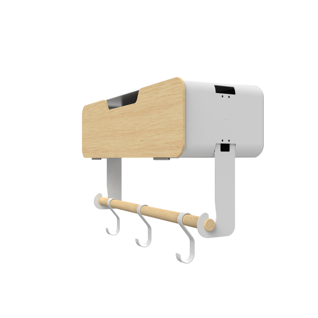 White Hanging / Magnetic Rack System-Shelf W/ Door