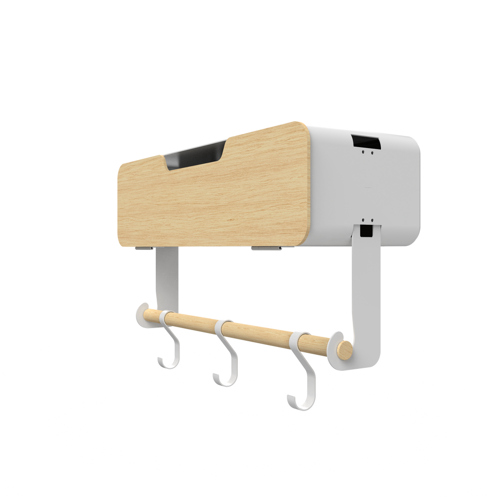 White Hanging / Magnetic Rack System-Shelf W/ Door