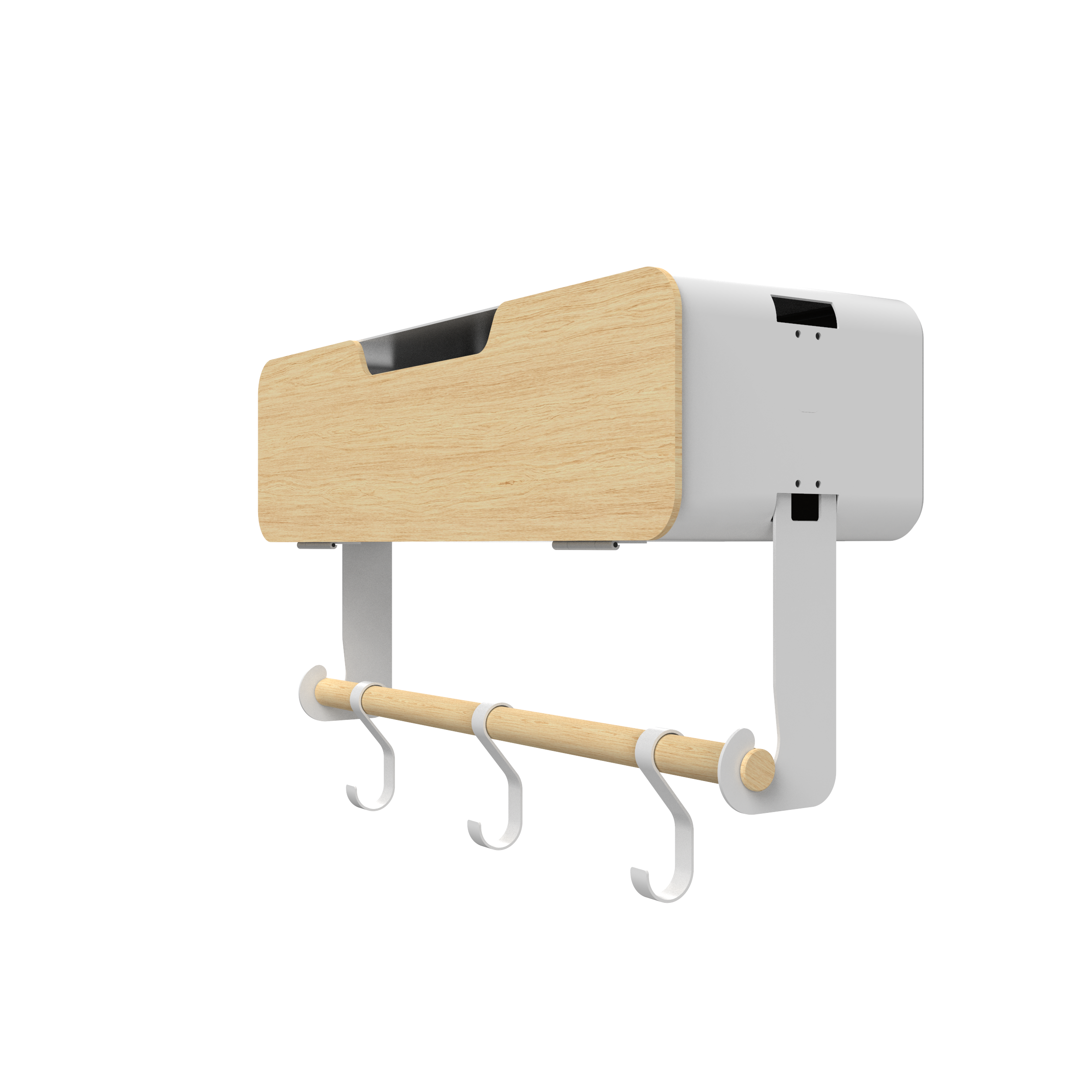 White Hanging / Magnetic Rack System-Shelf W/ Door