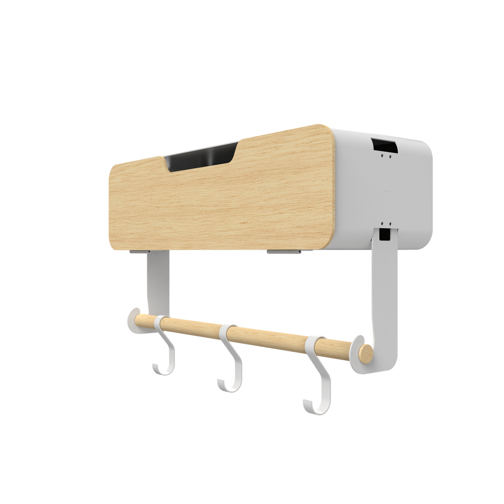 White Hanging / Magnetic Rack System-Shelf W/ Door