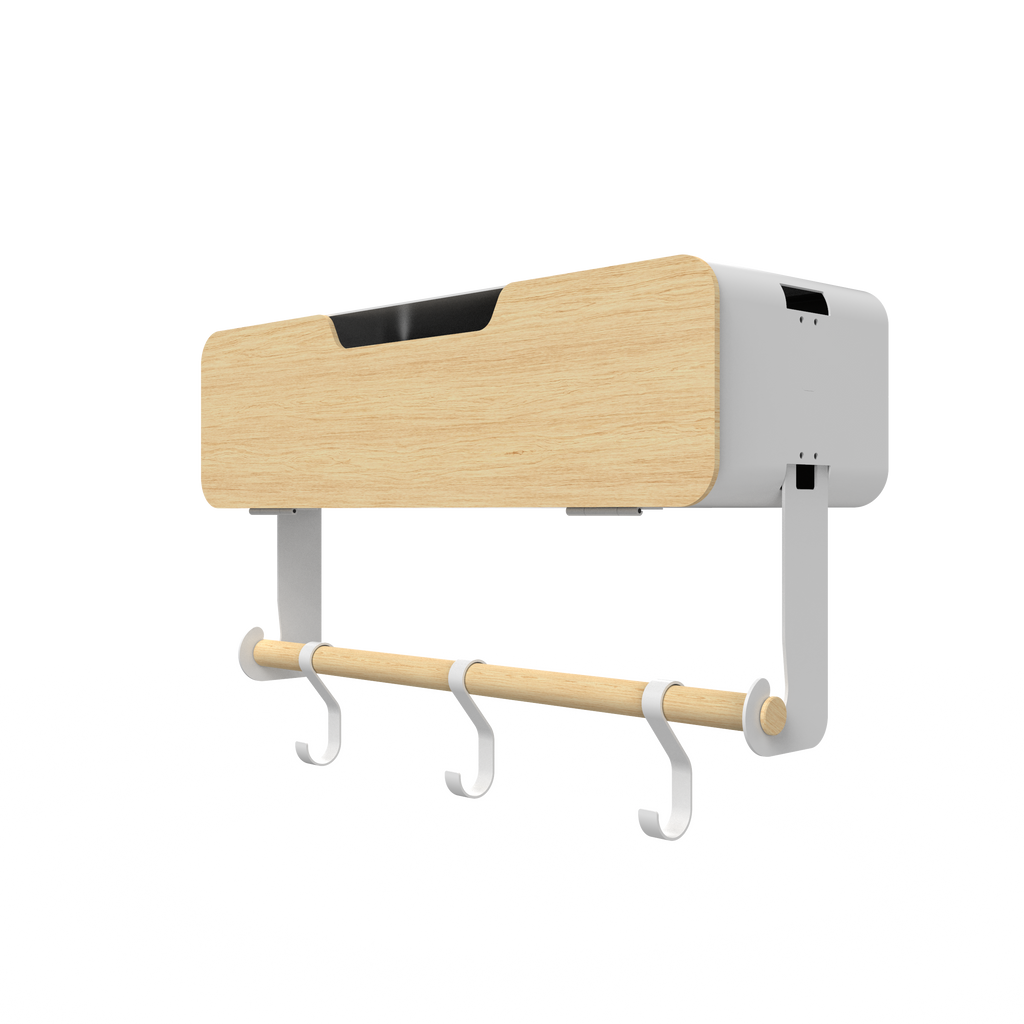 White Hanging / Magnetic Rack System-Shelf W/ Door
