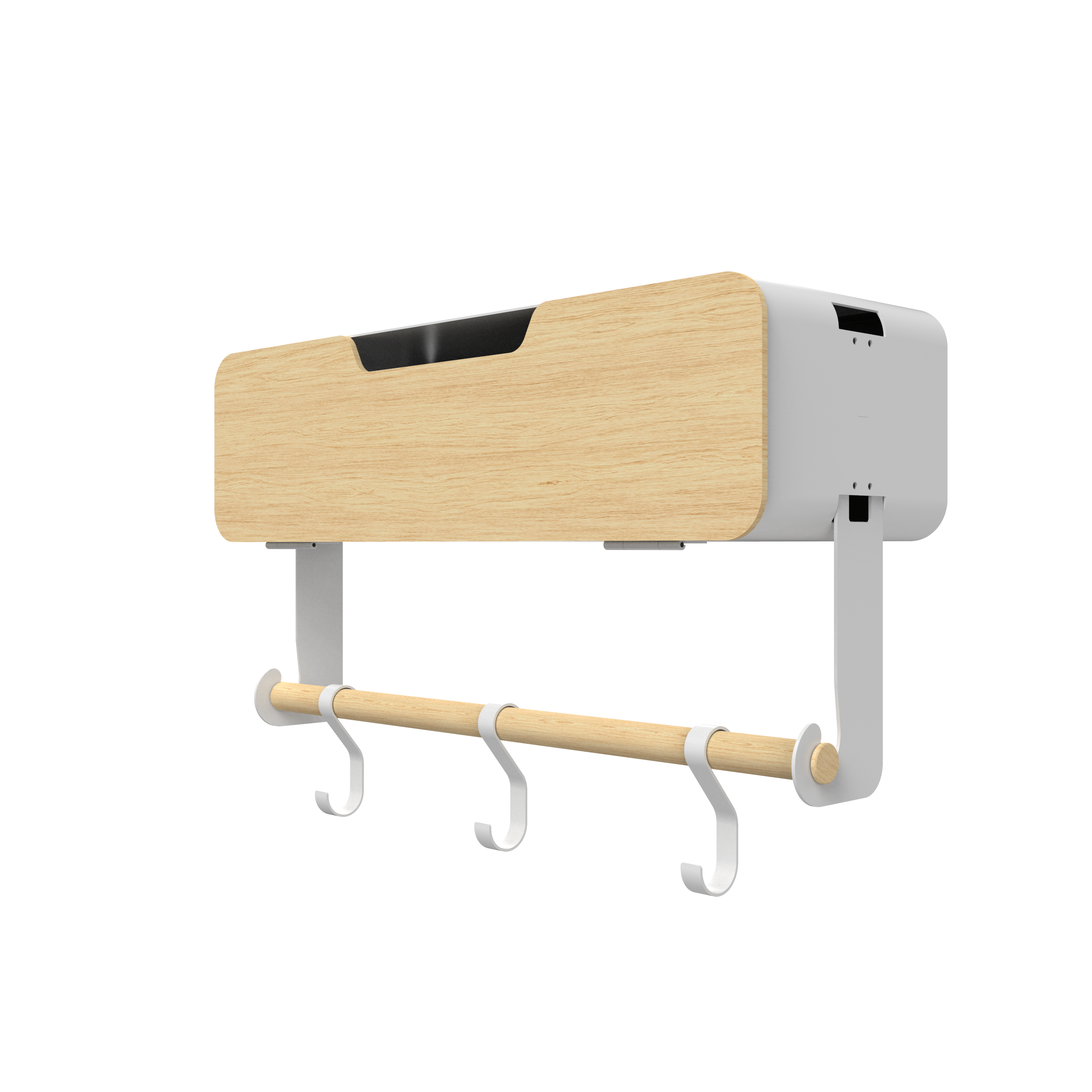 White Hanging / Magnetic Rack System-Shelf W/ Door