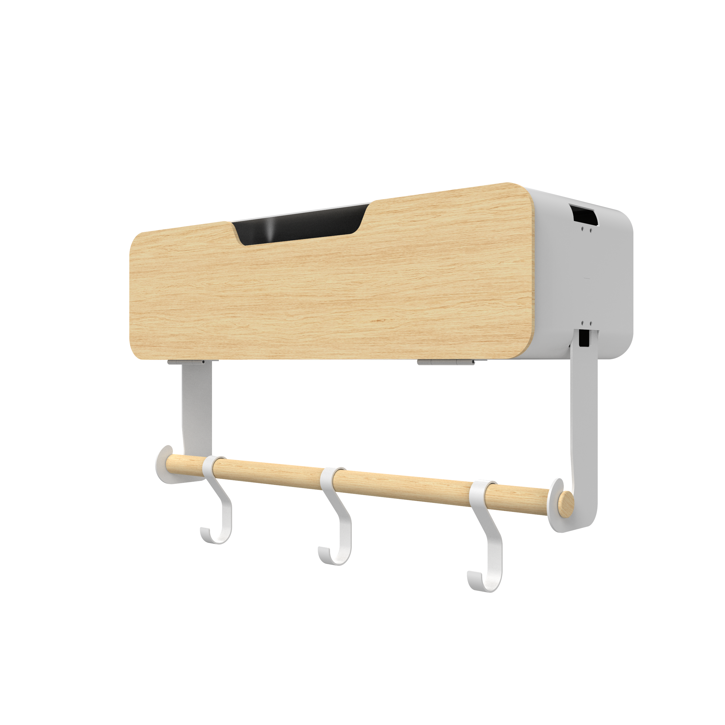 White Hanging / Magnetic Rack System-Shelf W/ Door