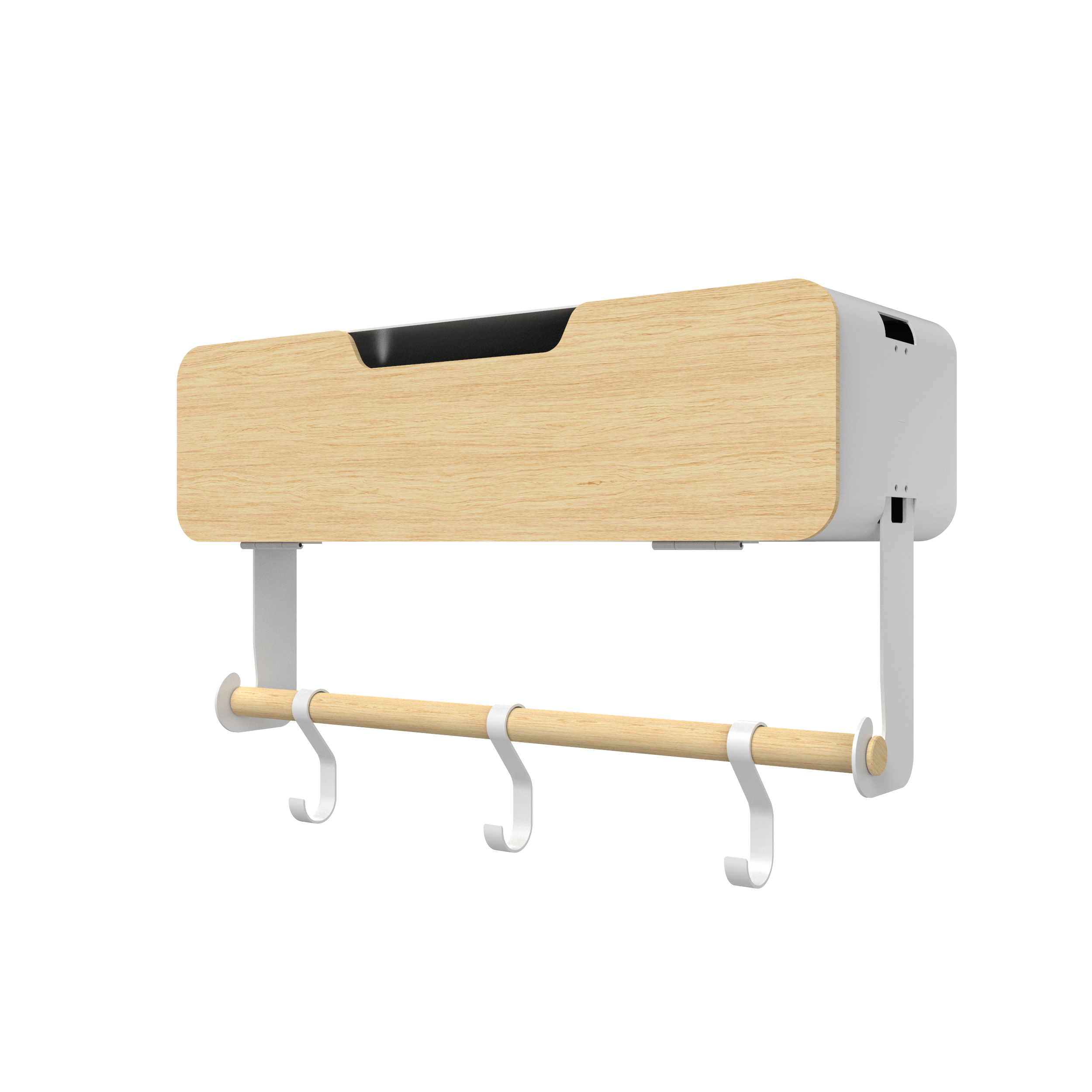 White Hanging / Magnetic Rack System-Shelf W/ Door