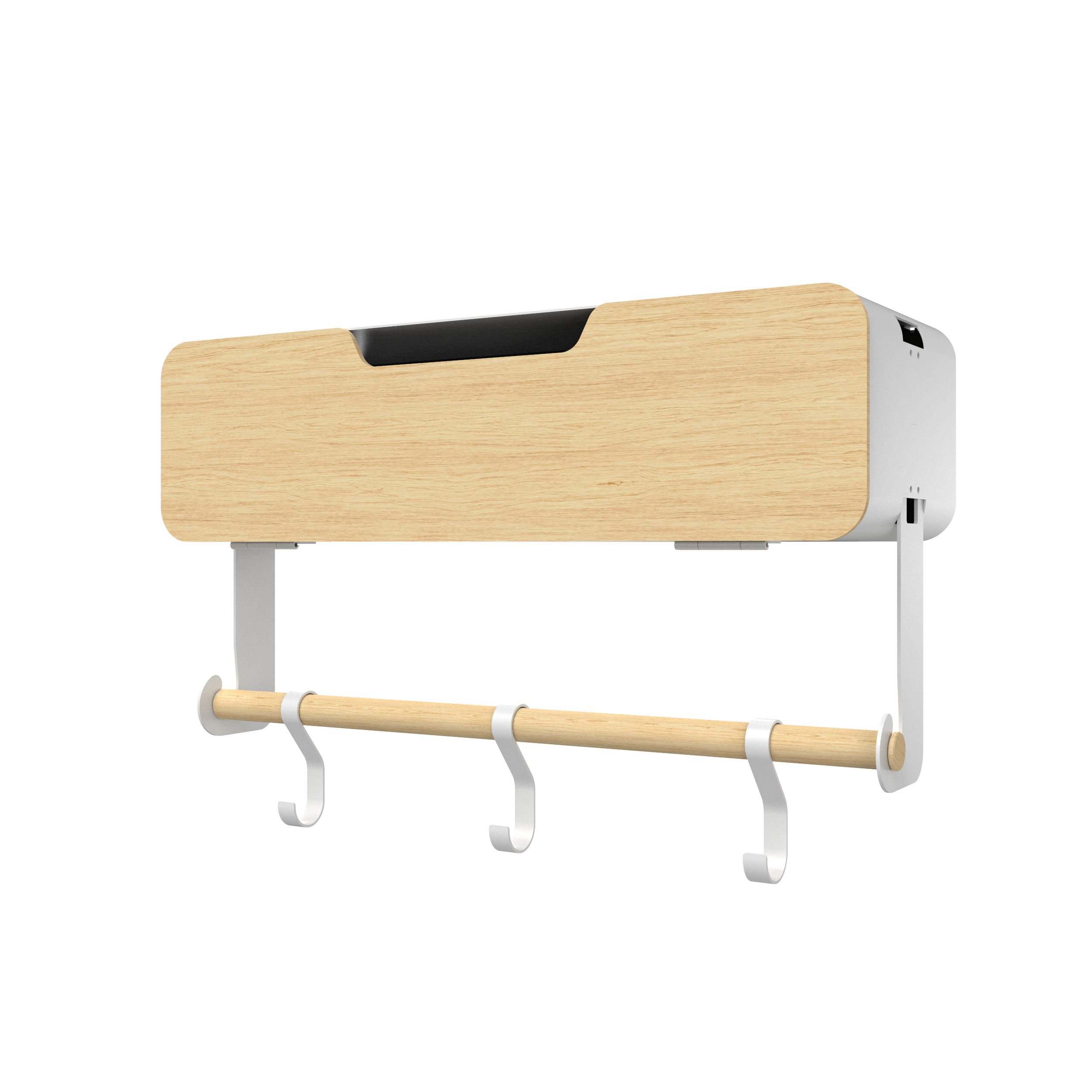 White Hanging / Magnetic Rack System-Shelf W/ Door