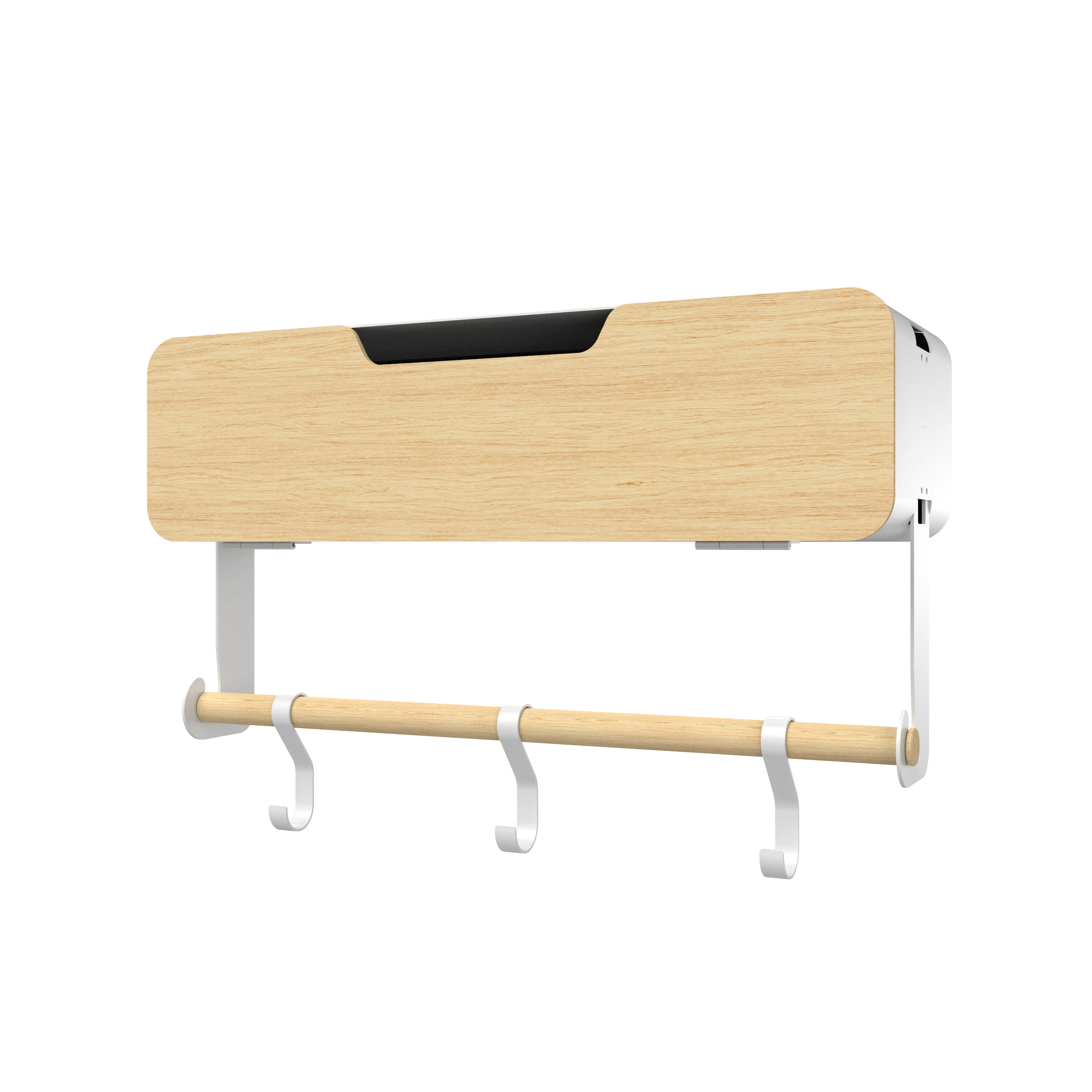 White Hanging / Magnetic Rack System-Shelf W/ Door