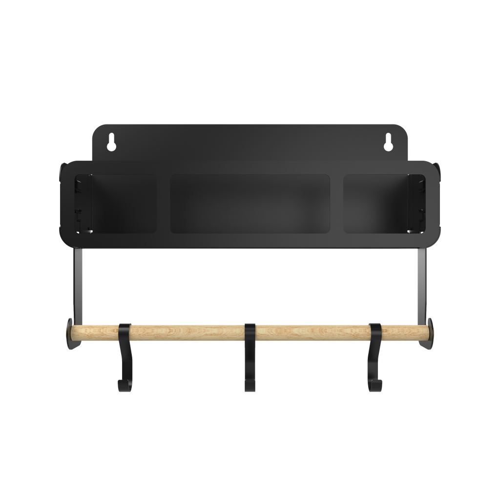 Black Hanging / Magnetic Rack System-Shelf W/Brackets