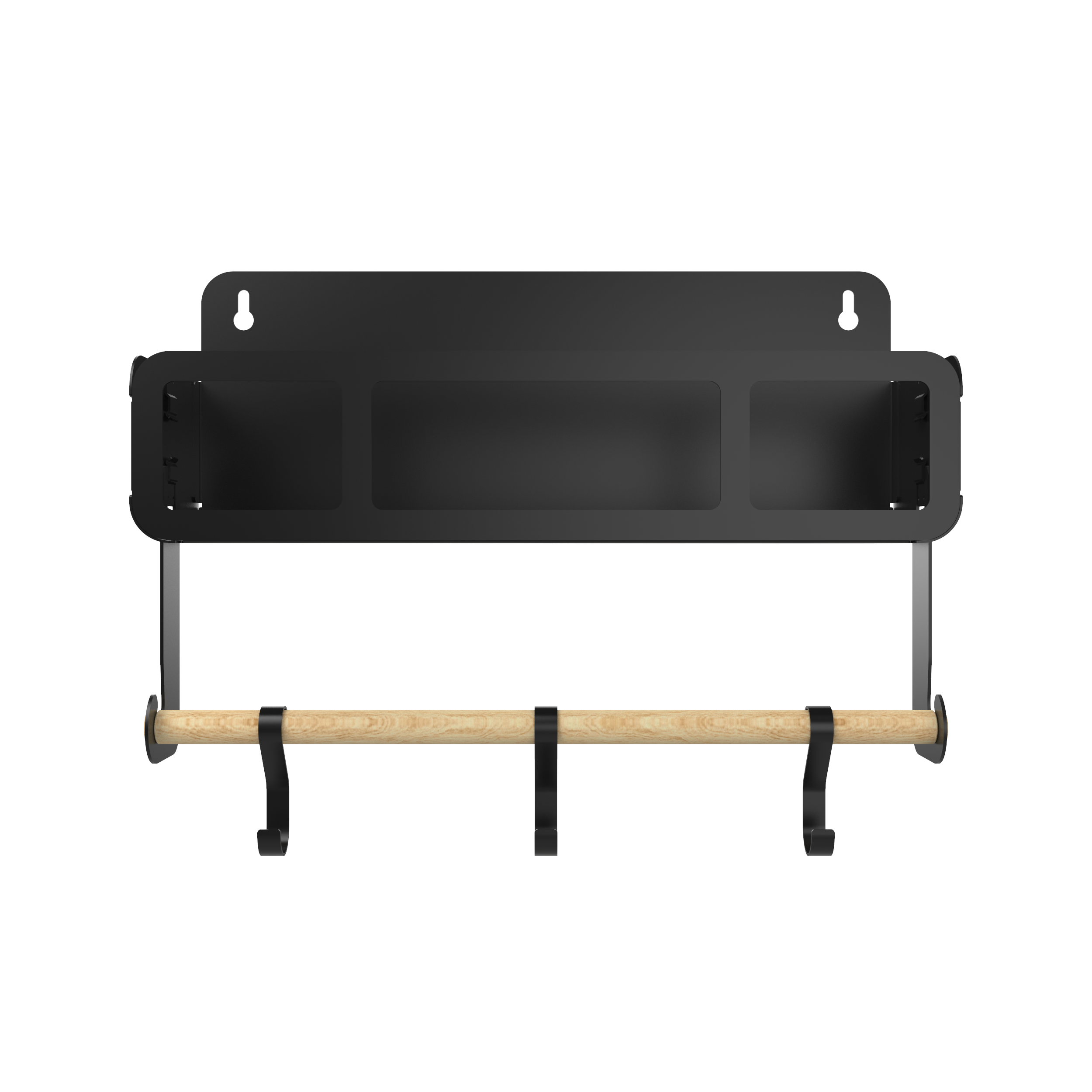 Black Hanging / Magnetic Rack System-Shelf W/Brackets