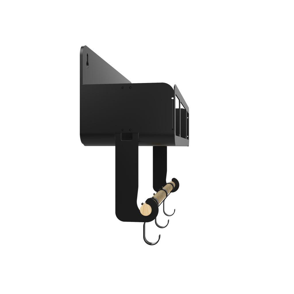 Black Hanging / Magnetic Rack System-Shelf W/Brackets