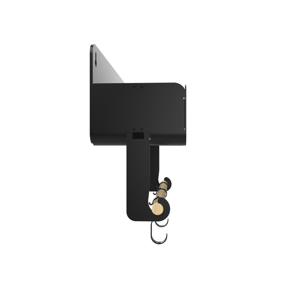 Black Hanging / Magnetic Rack System-Shelf W/Brackets