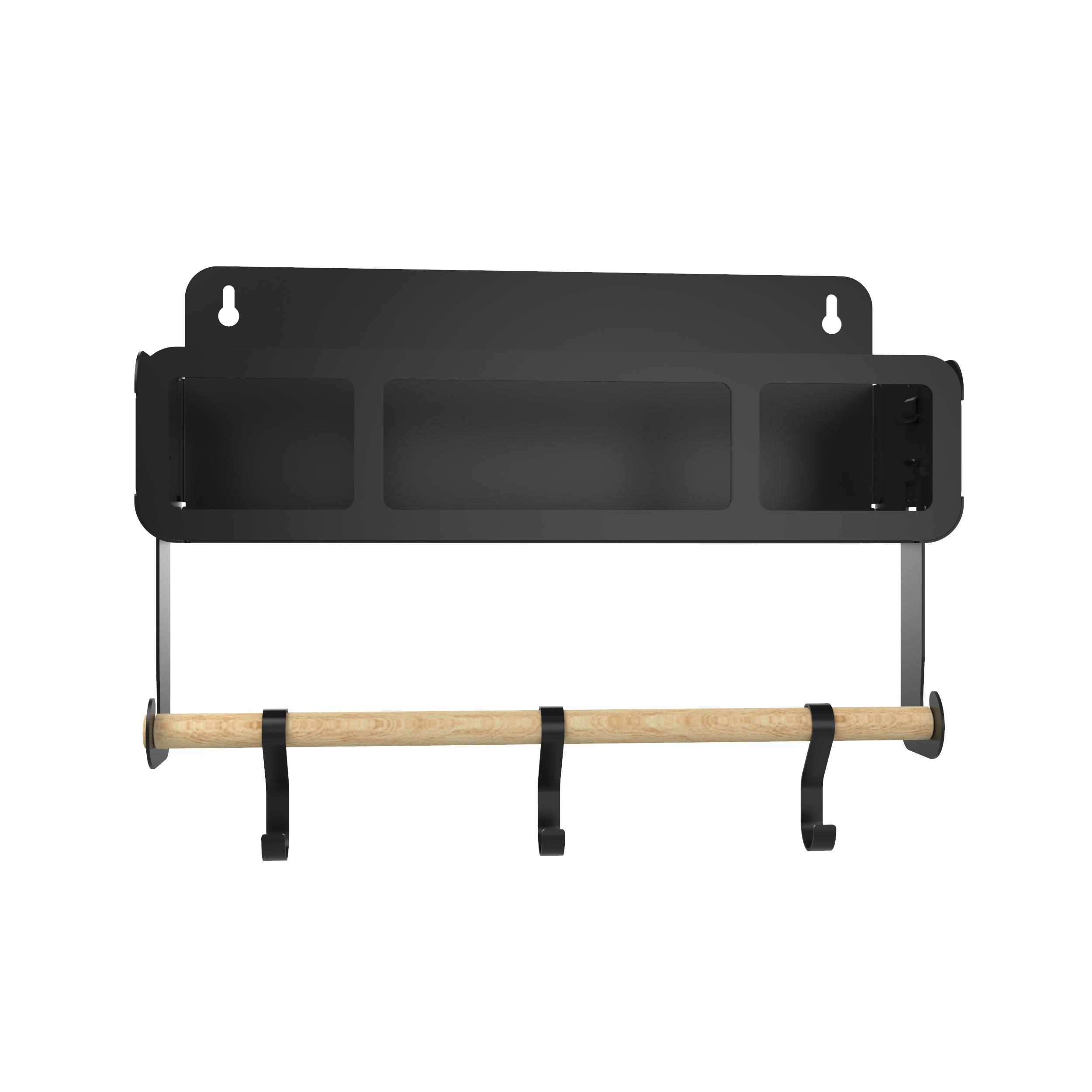 Black Hanging / Magnetic Rack System-Shelf W/Brackets