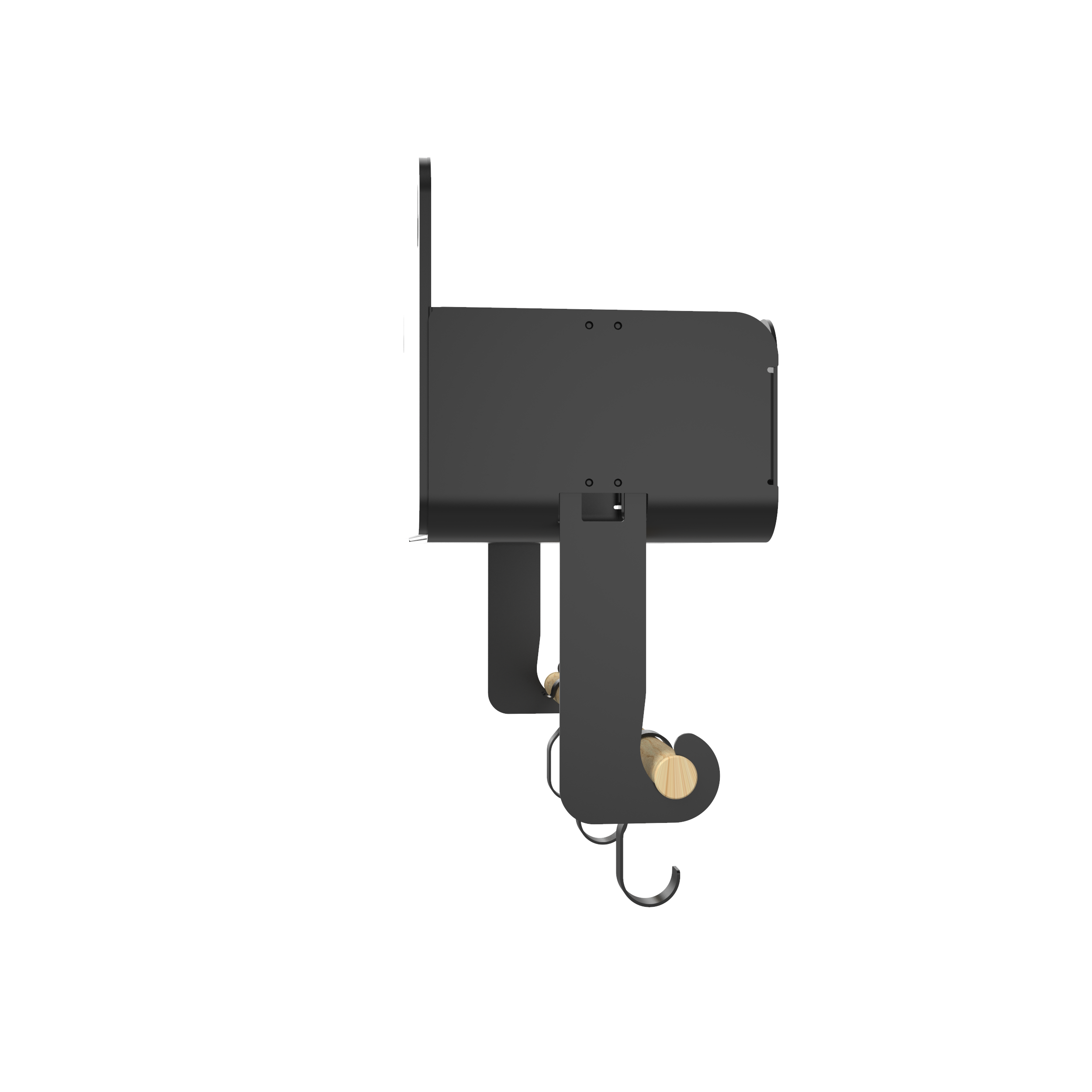 Black Hanging / Magnetic Rack System-Shelf W/Brackets