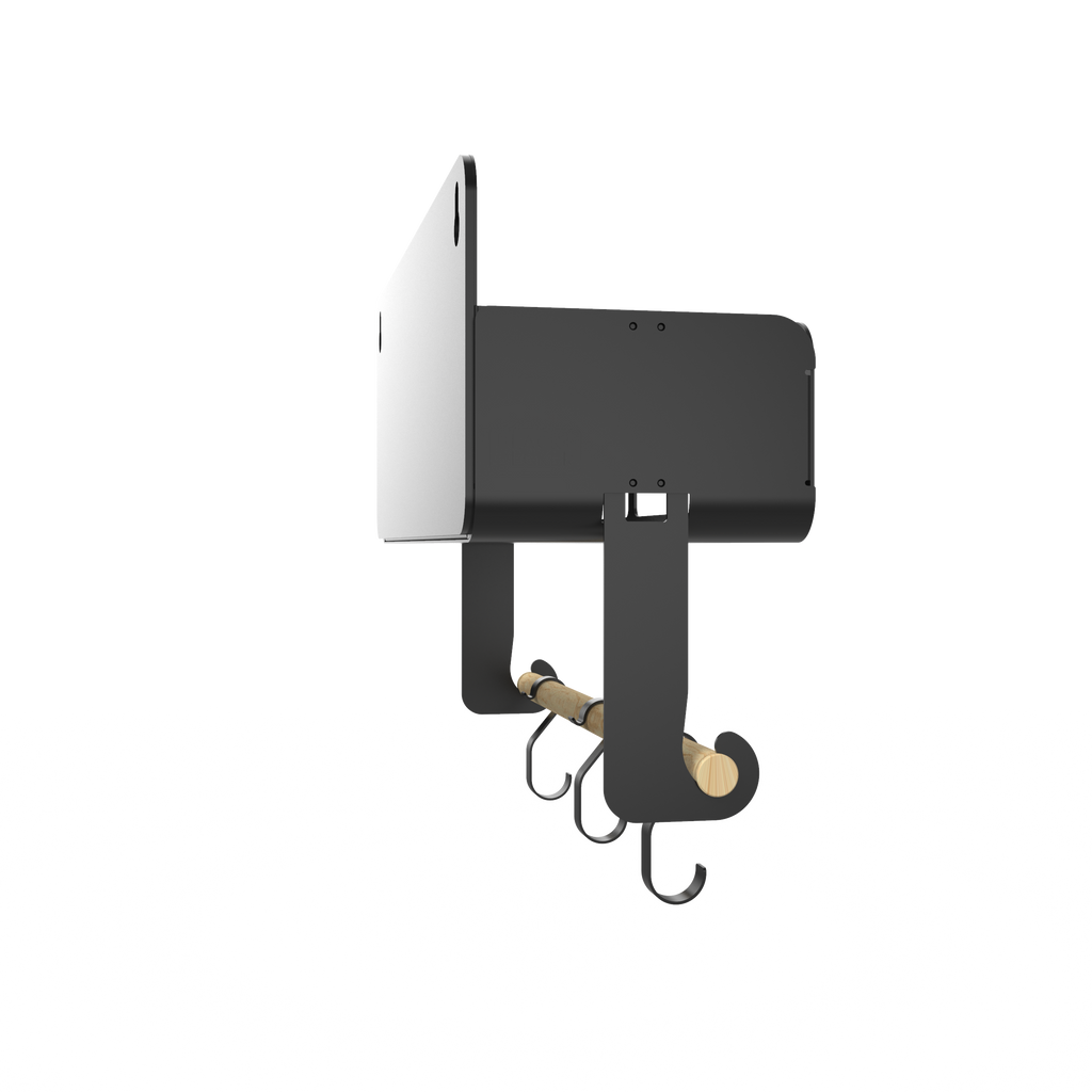 Black Hanging / Magnetic Rack System-Shelf W/Brackets