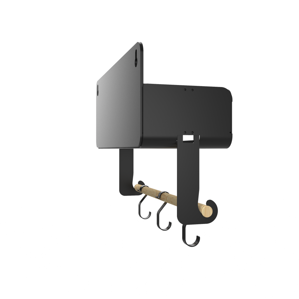Black Hanging / Magnetic Rack System-Shelf W/Brackets