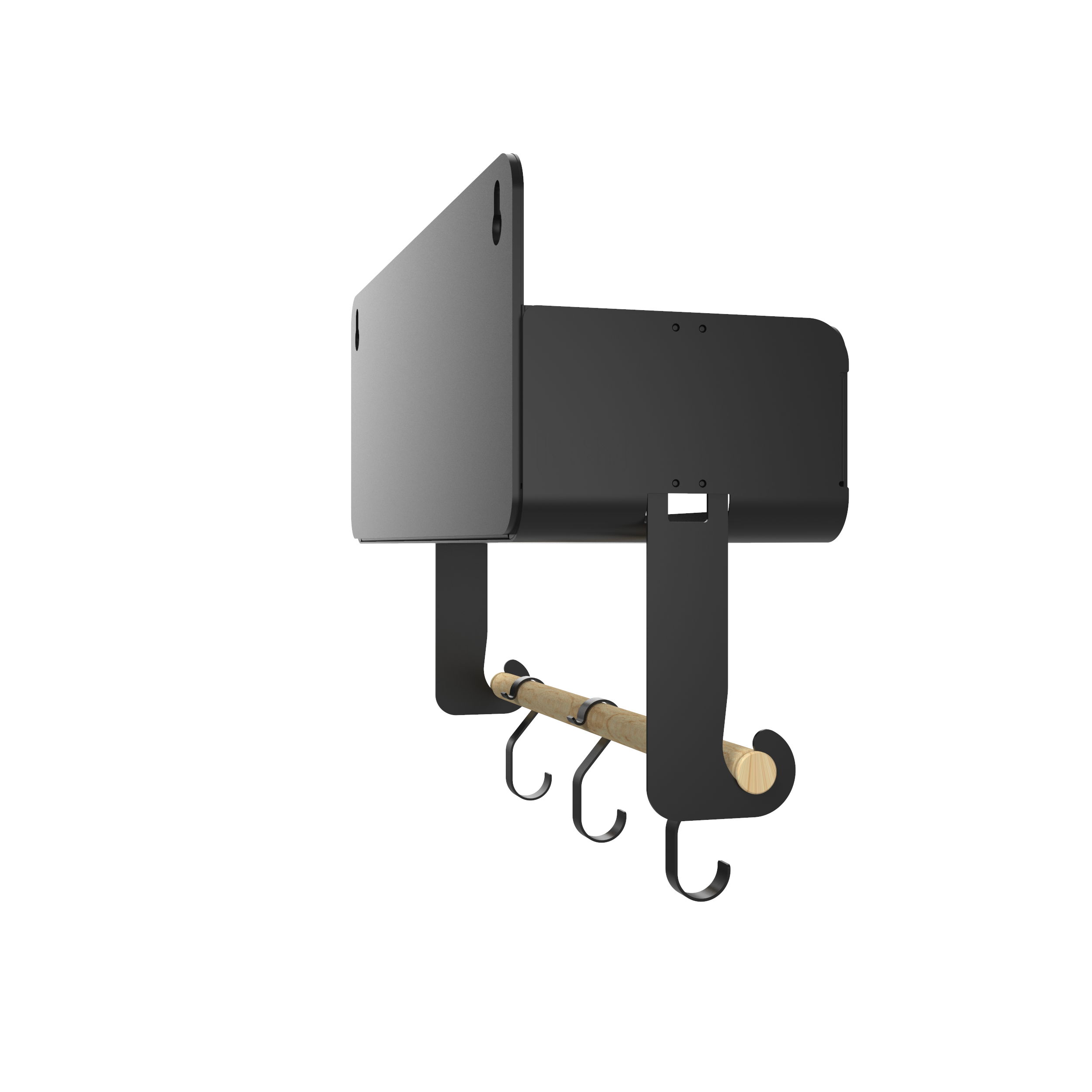 Black Hanging / Magnetic Rack System-Shelf W/Brackets