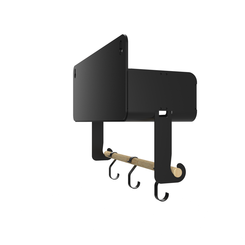 Black Hanging / Magnetic Rack System-Shelf W/Brackets