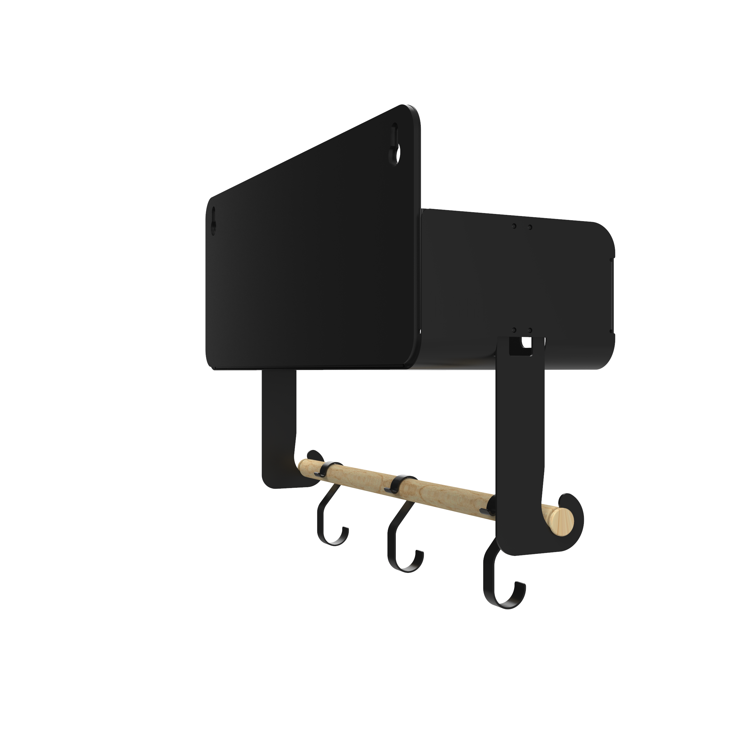 Black Hanging / Magnetic Rack System-Shelf W/Brackets