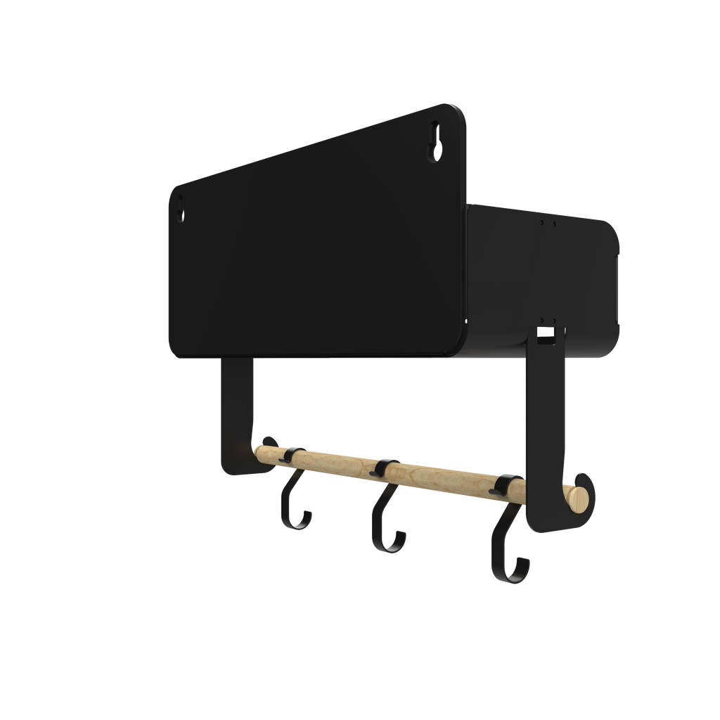 Black Hanging / Magnetic Rack System-Shelf W/Brackets