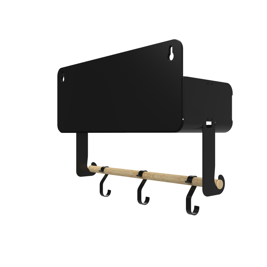 Black Hanging / Magnetic Rack System-Shelf W/Brackets