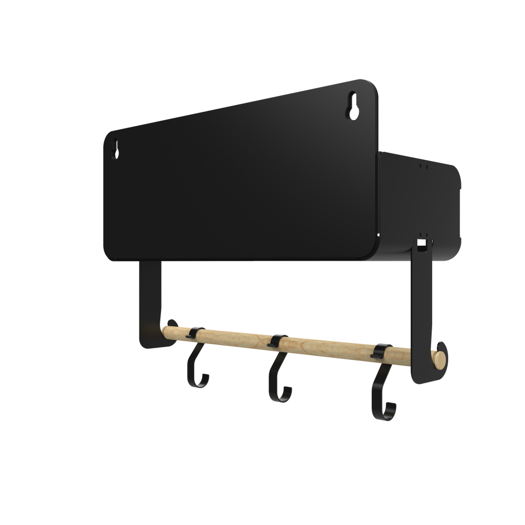 Black Hanging / Magnetic Rack System-Shelf W/Brackets