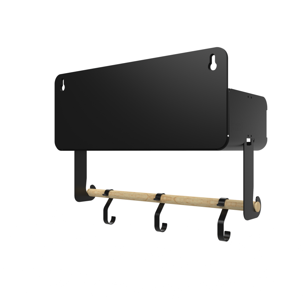 Black Hanging / Magnetic Rack System-Shelf W/Brackets