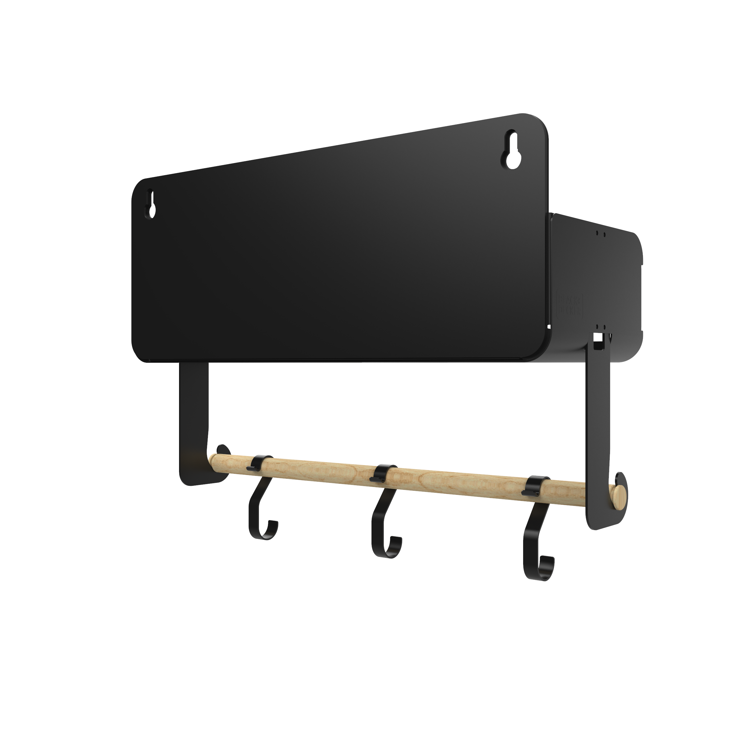 Black Hanging / Magnetic Rack System-Shelf W/Brackets