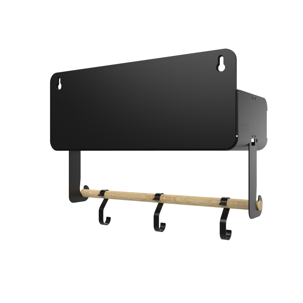 Black Hanging / Magnetic Rack System-Shelf W/Brackets