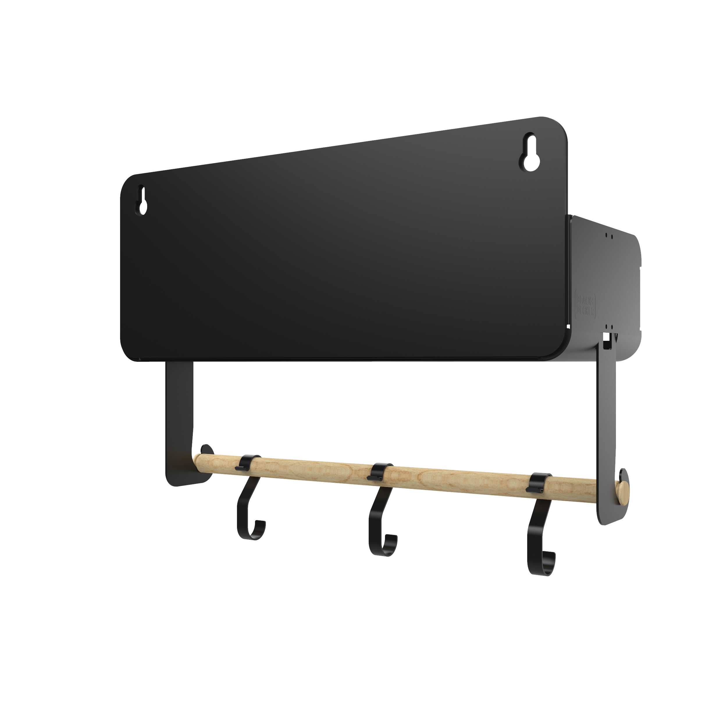 Black Hanging / Magnetic Rack System-Shelf W/Brackets