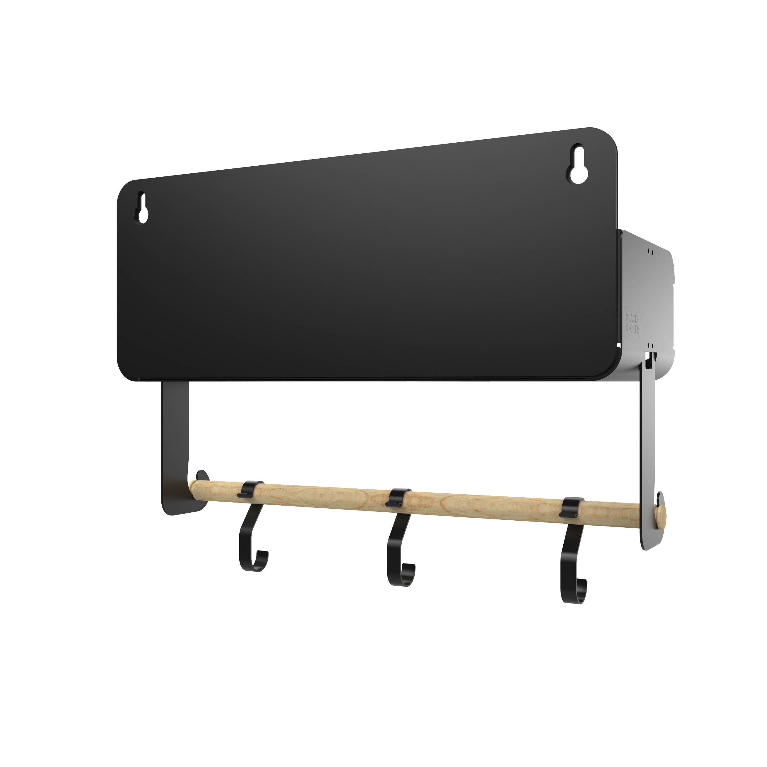 Black Hanging / Magnetic Rack System-Shelf W/Brackets