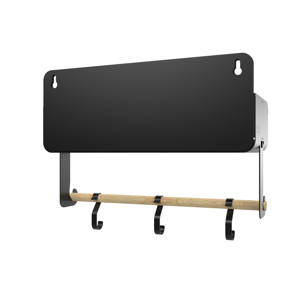 Black Hanging / Magnetic Rack System-Shelf W/Brackets